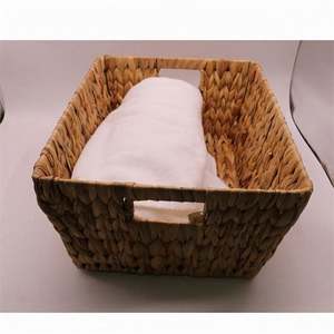 ตะกร้าหญ้าทะเลพร้อมฝาไม้คันธนูหวายตะกร้าถักส่วนบุคคล4X4ถักนิตติ้งชุดสี่เหลี่ยมขนาดเล็ก<span class=keywords><strong>3</strong></span>ฐาน - Product Image 2