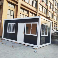 Conteneur préfabriqué modulaire en acier avec fenêtres, pièce résidentielle mobile, bureau portable, projet clé en main