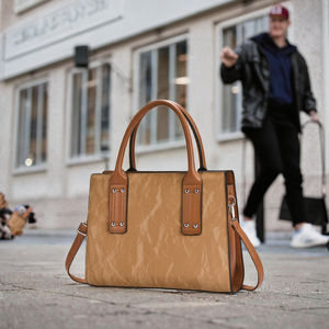 Sac fourre-tout décontracté polyvalent grande capacité 2025 – Sac à main durable en PU avec fermeture éclair, imperméable et très tendance - Product Image 3