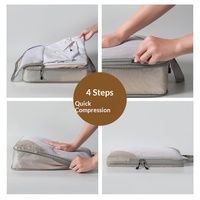 Ensemble de 6 sacs de compression cubiques de style japonais pour le rangement en voyage et la préparation à la maternité - Organisation de valise - Conception polyvalente
