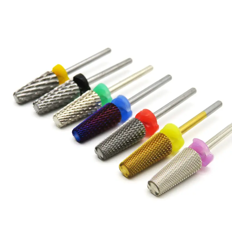 New 5 In 1 Carbide Nail Drill Bits Nails 5 in 1 Cross Cut Two-way Milling Cutter