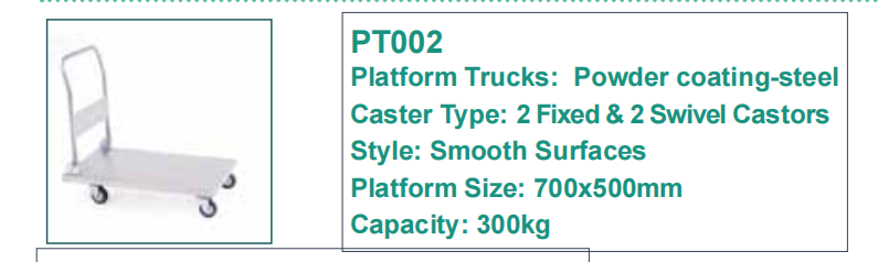Hand Wholesale High Quality 4 Wheel Hand Trolley Platform Cart