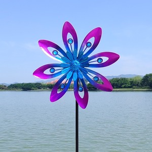 Fournitures de jardinagePièces décoratives de cour extérieure de moulin à vent, atmosphère de petite cour rurale, arrangement d'aménagement paysager de jardin - Product Image 2