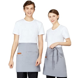 Grembiule da cucina per coppie con tasche per cucinare Costume caffetteria ristorante cameriere grembiule in tela di cotone - Product Image 1