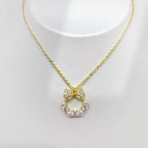 Precio de fábrica, collar de plata de ley 925 con perlas, chapado en oro, estilo coreano, regalo para mujer, novia, colgante de luna, collares finos. - Product Image 2