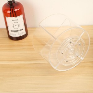 Organisateur de cosmétiques rotatif en acrylique, support de rangement transparent pour pinceaux et outils de maquillage, conception de plateau tournant à 360 degrés - Product Image 2