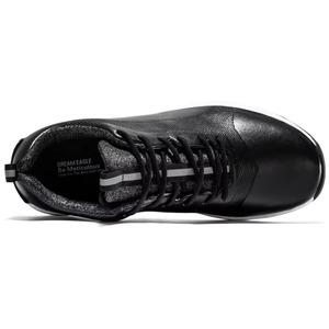 LISPOLE Zapatos de golf blancos para hombre con suela exterior azul, parte superior de PU, forro de malla, entresuela de EVA, suela de TPU, zapatillas deportivas transpirables de primavera - Product Image 5