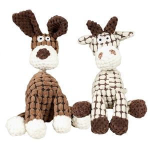 Pineapple Grid Dog Toy Textured Fabric Dental Care Squeaky <b>Plush</b> for Medium Small Dogs Chewing Dental Health - Product Image 4