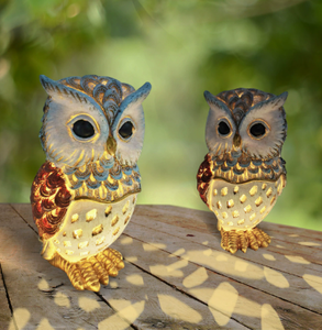 Statue <span class=keywords><strong>de</strong></span> hibou en résine, décoration <span class=keywords><strong>de</strong></span> Noël, <span class=keywords><strong>salon</strong></span>, bureau, meuble TV, artisanat animal rétro, lampe solaire créative, sculpture <span class=keywords><strong>de</strong></span> hibou, ornements - Product Image 1