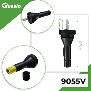 Nouvelles tiges de <span class=keywords><strong>valve</strong></span> TPMS Gussin haute pression 9055V en caoutchouc argenté pour pneus de voiture – Remplacement à bas prix - Product Image 1