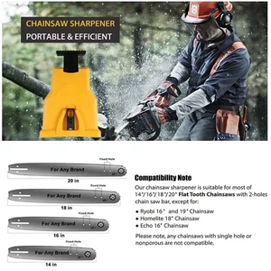 Portable Chainsaw Teeth <b>Sharpener</b> Portable Sharpen Chain Saw Bar-Mount Fast Grinding Sharpening Chainsaw Chain Woodworking <b>Tools</b> - Product Image 6