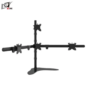 Adjustable Gratis Berdiri Dukungan Quad Monitor Stand untuk 15-30 Inch Monitor