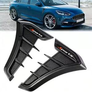 Couvre-aérateurs latéraux noirs pour voiture, garnitures de calandre d'admission latérale, autocollants de ventilation de garde-boue pour berline - Product Image 1