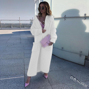 New Fashion Fall Autumn Winter Knitted <strong>Hooded</strong> Long Coat Jacket <strong>Ladies</strong> <strong>Cardigan</strong> Women's Sweaters - Product Image 5