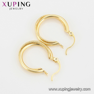 99338 <span class=keywords><strong>Xuping</strong></span> 2019 Joyería de Moda al por Mayor, Pendientes de Cobre Ecológico con Baño de Oro de 14K para Mujer - Product Image 3