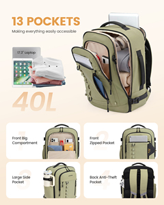 Sac à dos de voyage extensible LOVEVOOK Designer 40L 50L avec cubes de rangement pour femmes et hommes, idéal pour les loisirs, les voyages de travail et l'escalade - Product Image 3