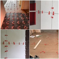 Kit d'outils professionnels de nivellement de carreaux comprenant des clips, des cales et une pince manuelle pour éviter les décalages de carreaux dans les salles de bain et cuisines.