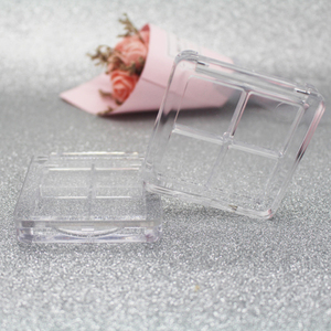 Уникальная Пустая палитра теней для век розового и оранжевого цвета с четырьмя отверстиями, пластиковый милый косметический контейнер с зеркалом - Product Image 3