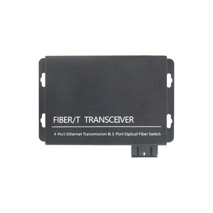 Convertisseur de média fibre optique 5 ports 10/100M, 4 ports RJ45 10/100M + 1 port Uplink SC 155M 20KM DC5V pour la surveillance de sécurité - Product Image 1