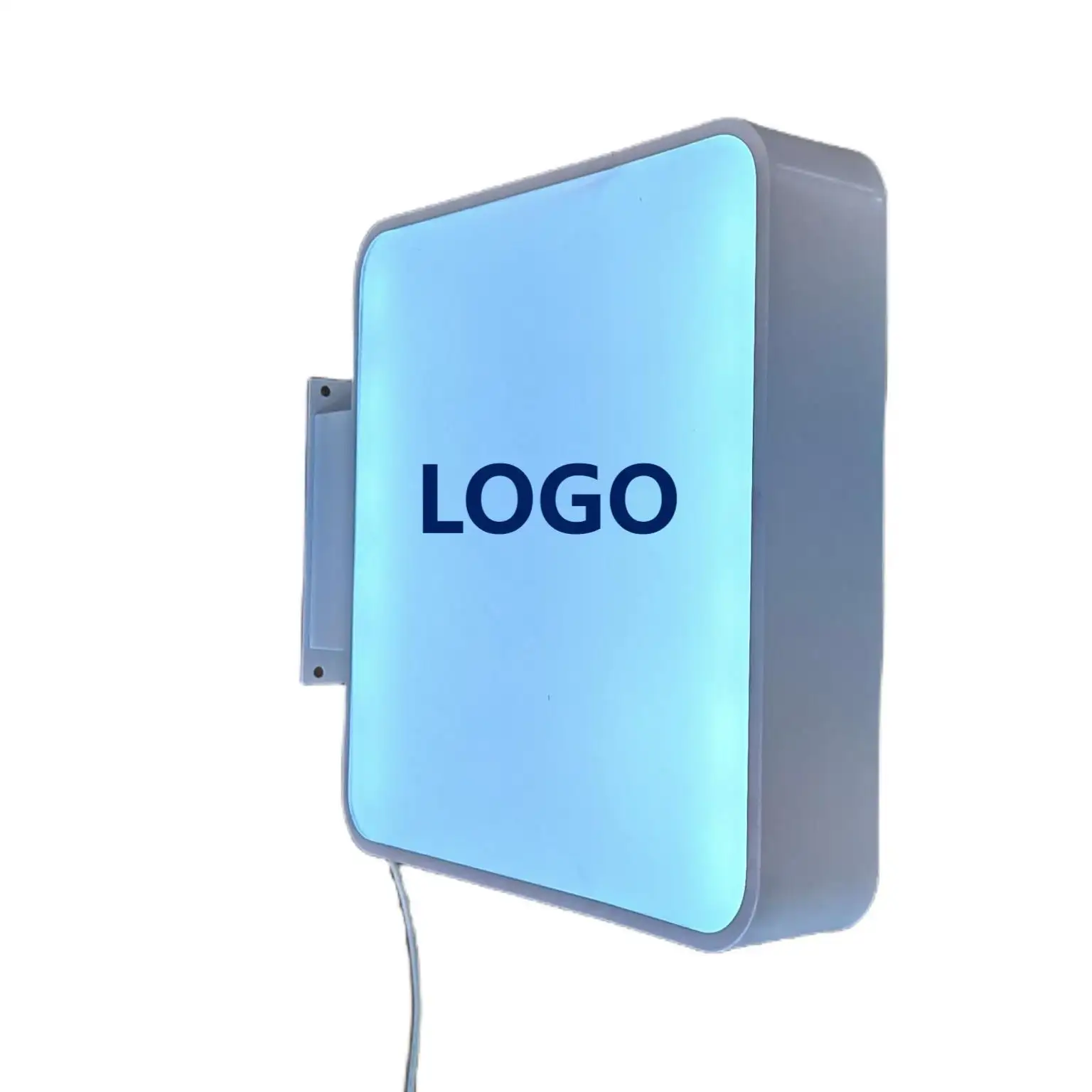 Espositore di marca a doppio lato esterno quadrato acrilico LED light box