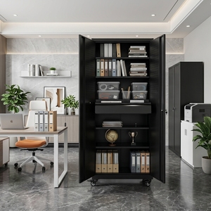 Armoire de <span class=keywords><strong>rangement</strong></span> professionnelle à roulettes pour atelier, <span class=keywords><strong>casier</strong></span> métallique haut avec <span class=keywords><strong>tiroir</strong></span> intérieur pour l'organisation des outils de garage - Product Image 4