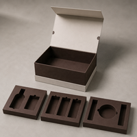 Boîte cadeau rigide personnalisée à couvercle articulé avec insert en papier imprimé pour parfums, thé et coffrets cadeaux d'affaires
