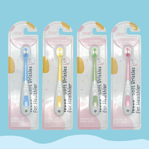 Kenuo – brosse à dents pour enfants, poils souples, petite tête, pour les tout-petits, soins des dents de lait, 12 pièces, carton, vente en gros - Product Image 3