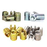 Zinc Plated Carbon Steel Stainless Steel Locking Ensat Bushing Self Tapping Metric Thread Insert M2.5 Slotted Thread Repair