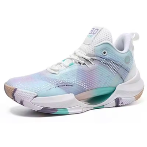 Chaussures de basket-ball pour hommes et femmes, baskets basses à lacets, semelle intermédiaire en EVA, semelle extérieure en caoutchouc, maille respirante, chaussures de sport de mode pour l'extérieur, chaussures de course - Product Image 5