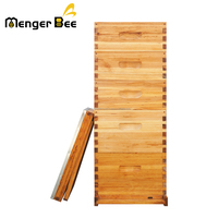 Neues Imker-Set: 5-lagiger Langstroth-Bienenstock aus Fichtenholz, wachsbeschichtet, 10 Rähmchen, Schwalbenschwanzverbindung, 1 Jahr Garantie für Bienenzucht