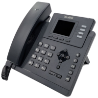 Téléphone IP Gigabit SIP-T33G, 4 lignes SIP, écran LCD couleur 2,4 pouces, double GE PoE, voix HD, conférence 5 voies, téléphone VoIP professionnel pour PME