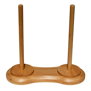 Bamboo Wooden <b>Knitting</b> Double Yarn Cone Sample Skein Holder Stand Warp Creel Advanced Metal Twirling Mechanism Lazy Susan Big - Product Image 2