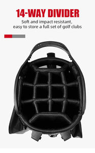 14 क्लब 2.2 किलोग्राम हल्के पोर्टेबल वाटरप्रूफ नायलॉन पर 14 डिवाइडर गोल्फ स्टैंड बैग - Product Image 2
