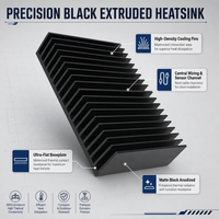 Dissipateur thermique en aluminium extrudé de précision, plaque de radiateur usinée CNC pour la refroidissement des régulateurs de tension de cartes de circuits imprimés