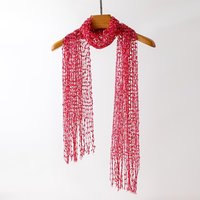 Écharpe ajourée en maille 38*170cm pour femme, châle scintillant léger ajouré pour soirée, fête, mariage
