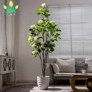 Fiori blu in vaso decorazioni in vaso albero artificiale alberi di bouganville 6ft pianta ufficio matrimonio piante da casa con tronco di legno - Product Image 4