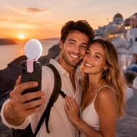 Lampe annulaire portable rechargeable très populaire, petite et flexible, pour téléphone et appareil photo, idéale pour le maquillage et la photographie