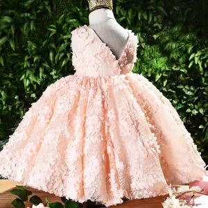 2021 Kids Birthday Teenage Party Frock Fancy Blush Girls Dresses