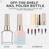 Échantillon Gratuit 2026 Vernis à Ongles Gel OEM/ODM Effet Dégradé Romantique 10ml, Flacons en Verre Vides avec Pinceau et Couvercle