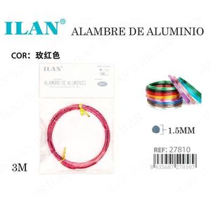 Il filo di alluminio da 1,5 mm 3M di colore rosso per lavori artigianali e progetti fai da te - Product Image 3