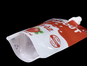 Pochettes souples personnalisées de 250 ml en PET/PE biodégradable et recyclable de qualité alimentaire avec logo imprimé et bec verseur pour boissons liquides – Vente en gros - Product Image 3