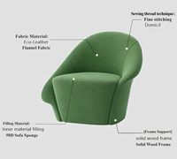 Fauteuil simple moderne italien, fauteuil de salon, chaise de salon