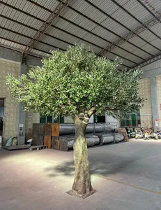 Durable Indoor Artificial Olive Tree Realistic Fiberglass Plant with Beauty and Verve