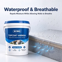 Vernis transparent à base d'eau KOBG pour revêtement de texture de peinture sur pierre naturelle et marbre, application au pinceau, résistant aux intempéries, liquide