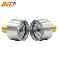 Factory Direct 0-0.25MPa 25mm Mini Stainless Steel Pressure Gauge with Brass Thread M10*1
