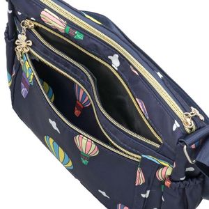 Hot Air Balloon Print Nylon Crossbody Bag Multi-Compartment <b>Adjustable</b> <b>Strap</b> Shoulder Bag Lightweight Waterproof Casual Sling - Product Image 6