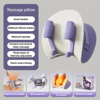 Oreiller de massage du cou avec chaleur pour soulager la douleur du cou et des épaules Appareil de traction cervicale ergonomique Masseur d'oreiller