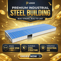 Structure en acier préfabriquée à petit encombrement avec cadre métallique pour usage de carport ou d'entrepôt