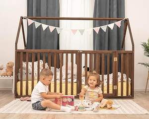 Lit cabane pour enfants, de taille double à king size, pour tout-petits - Design compact Lit cabane enfant - Product Image 4