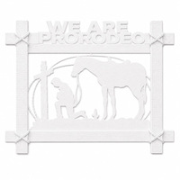 Plaque Métallique Vintage Pro Rodeo Cowboy, Décoration Murale Rustique Western pour Ferme Équine et Ferme, Art Mural Métallique Style Ferme